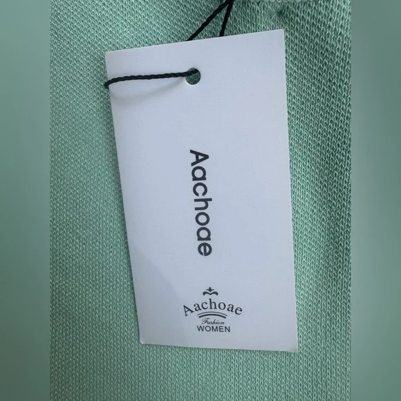 Aachoae Y2K Summer Sleeveless Bright Form-fitting Dress Green & Blue Size S - Picture 9 of 12